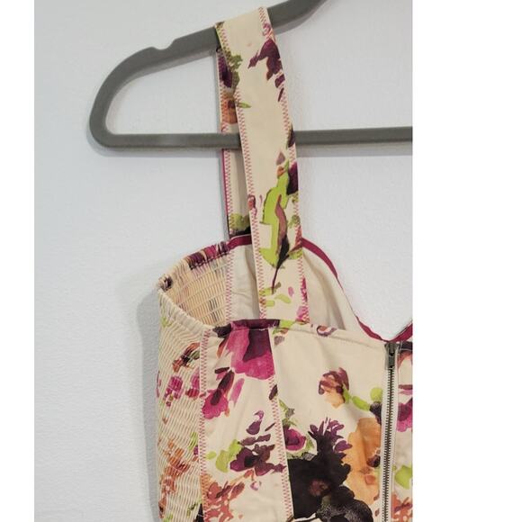 Peruvian Connection Dress Womens 6 Sleeveless Floral Midi Dress Boho Fun Dress - Picture 5 of 10